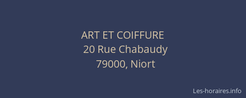 ART ET COIFFURE