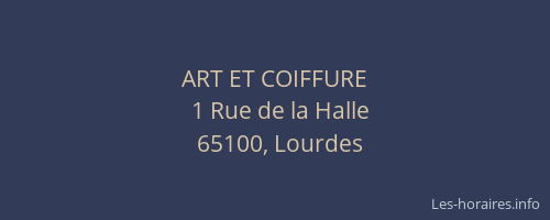 ART ET COIFFURE