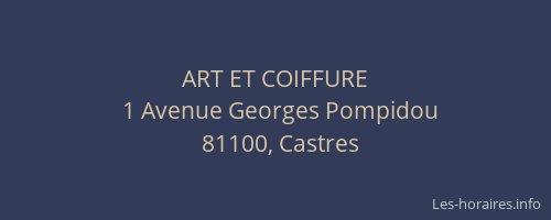 ART ET COIFFURE