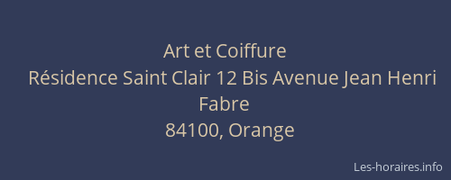 Art et Coiffure