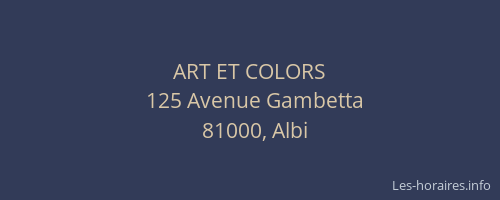 ART ET COLORS