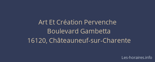 Art Et Cr&eacute;ation Pervenche