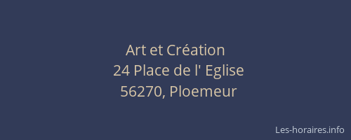 Art et Cr&eacute;ation