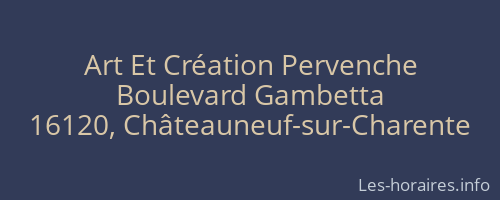 Art Et Création Pervenche