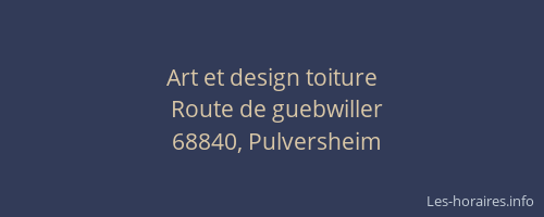 Art et design toiture