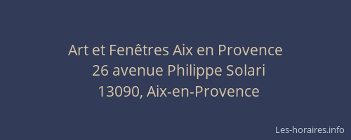 Art et Fenêtres Aix en Provence