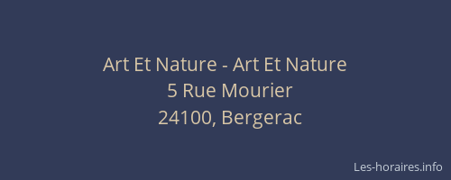 Art Et Nature - Art Et Nature