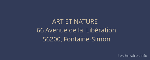 ART ET NATURE