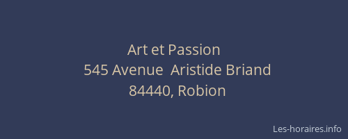 Art et Passion