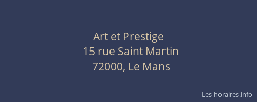 Art et Prestige