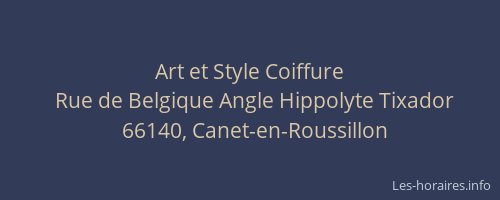 Art et Style Coiffure