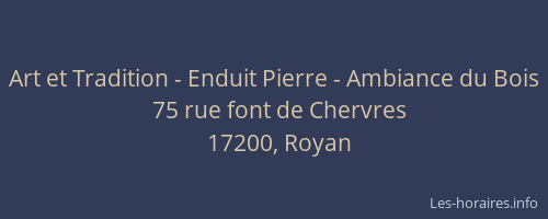 Art et Tradition - Enduit Pierre - Ambiance du Bois