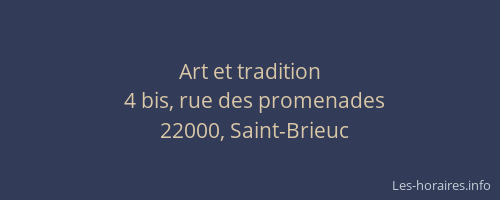 Art et tradition