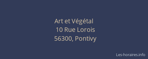 Art et V&eacute;g&eacute;tal