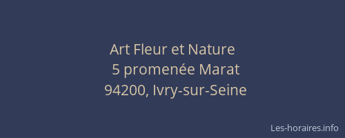 Art Fleur et Nature