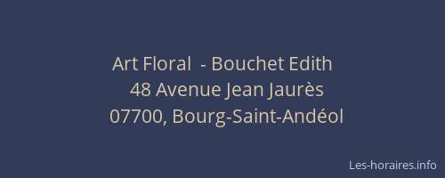 Art Floral  - Bouchet Edith