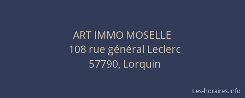 ART IMMO MOSELLE