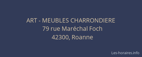 ART - MEUBLES CHARRONDIERE