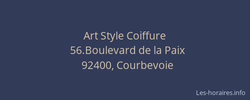 Art Style Coiffure