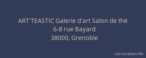 ART'TEASTIC Galerie d'art Salon de thé