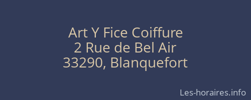 Art Y Fice Coiffure