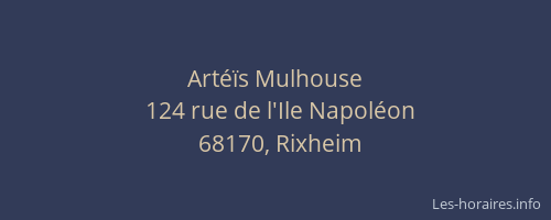 Art&eacute;&iuml;s Mulhouse