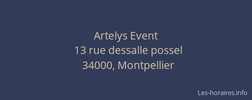 Artelys Event