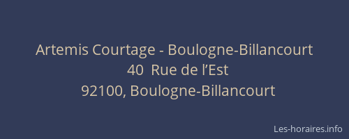 Artemis Courtage - Boulogne-Billancourt