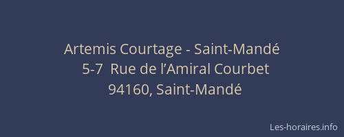 Artemis Courtage - Saint-Mand&eacute;