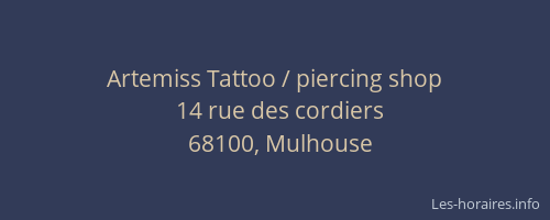 Artemiss Tattoo / piercing shop