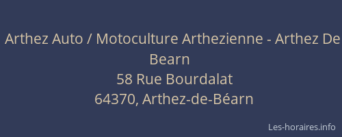 Arthez Auto / Motoculture Arthezienne - Arthez De Bearn