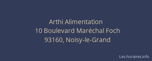 Arthi Alimentation