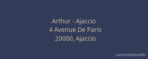 Arthur - Ajaccio