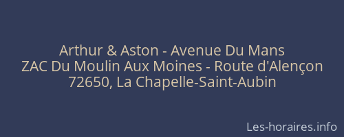 Arthur & Aston - Avenue Du Mans