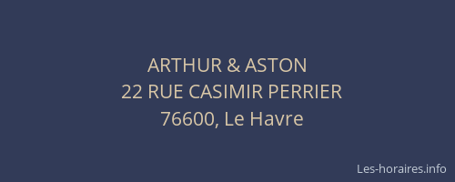 ARTHUR & ASTON