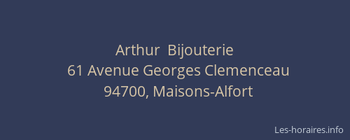 Arthur  Bijouterie