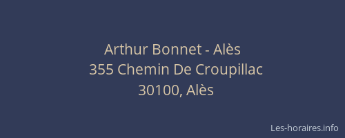 Arthur Bonnet - Alès