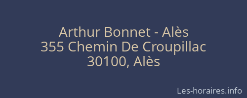 Arthur Bonnet - Alès