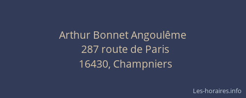Arthur Bonnet Angoulême