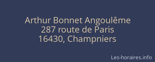Arthur Bonnet Angoulême