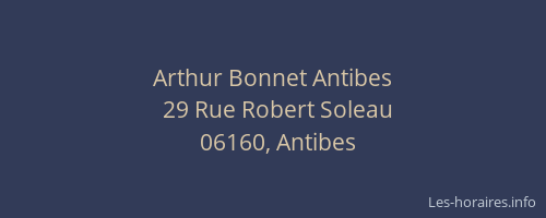 Arthur Bonnet Antibes