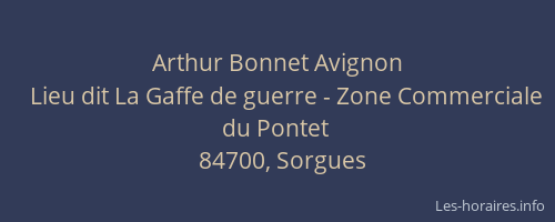 Arthur Bonnet Avignon