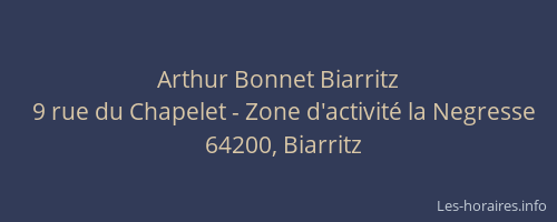 Arthur Bonnet Biarritz