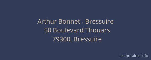 Arthur Bonnet - Bressuire