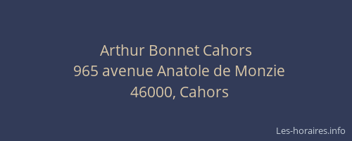 Arthur Bonnet Cahors