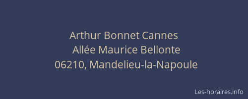 Arthur Bonnet Cannes