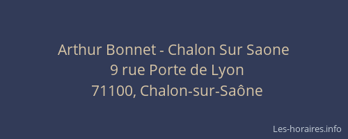 Arthur Bonnet - Chalon Sur Saone