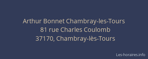 Arthur Bonnet Chambray-les-Tours