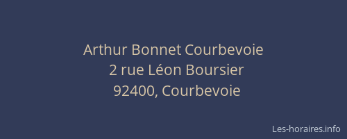 Arthur Bonnet Courbevoie