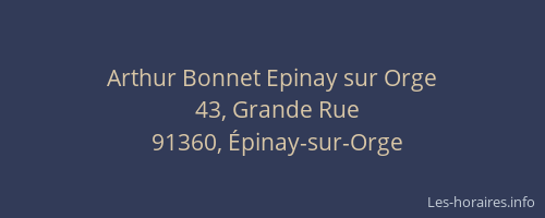 Arthur Bonnet Epinay sur Orge